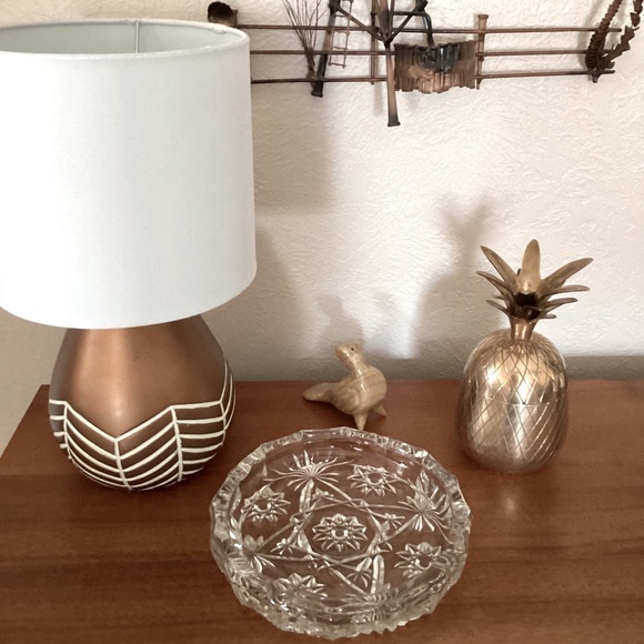 Anchor Hocking Ashtray Clear Heavy Glass Star Of David Pattern MCM Vintage EUC - Picture 2 of 15